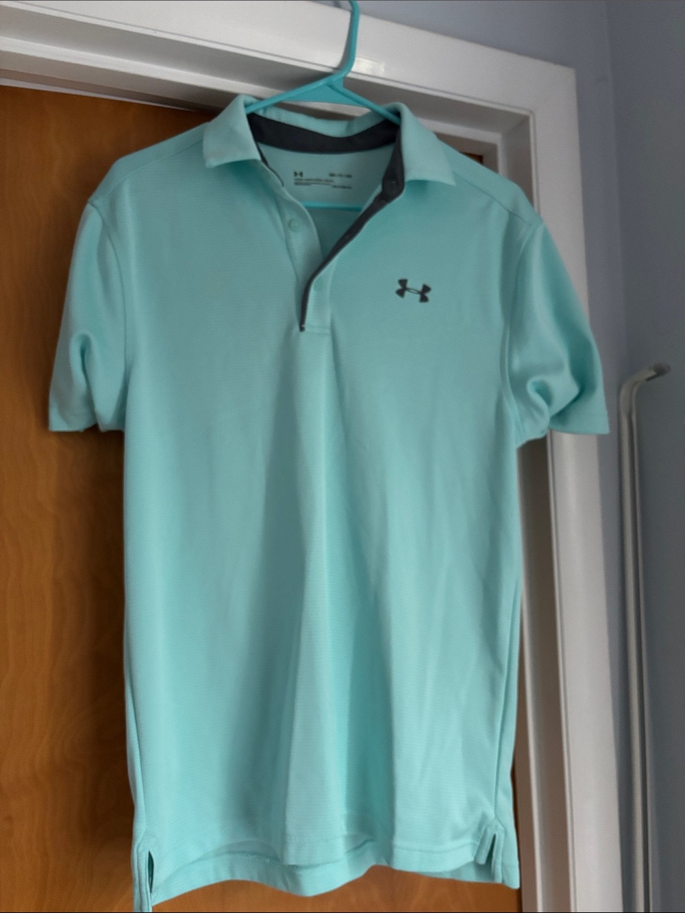Under Armour Men's Mint Green Polo with Dark Trim